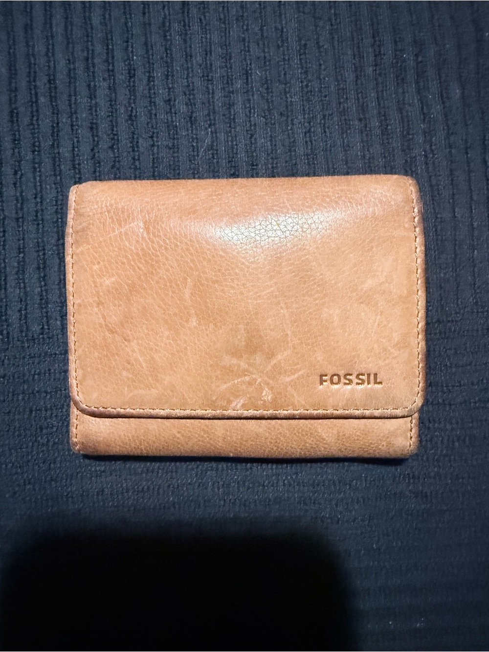 Fossil Women's Light Brown Leather Card Wallet